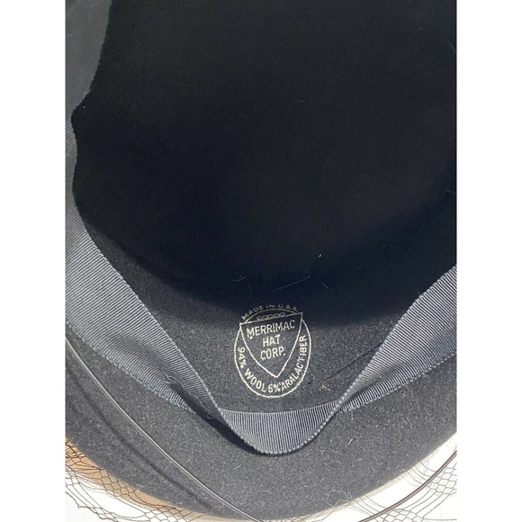 boston store milwaukee elegant hats womens black with flower of feathers on top main image 7